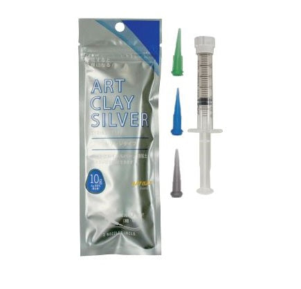 Art Clay Silver Syringe Type 10g with 3 Nozzles